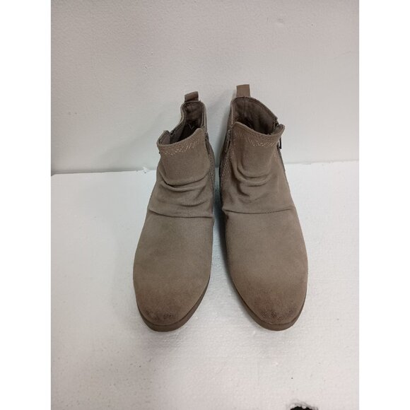 Earth Origins Ankle Booties Womens Sz 9 Tan Suede Naville Comfort Side Zip Shoes - Picture 4 of 12